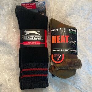 Slazenger and Reflex Tech thermal, insulated socks, and wool socks 4 pairs